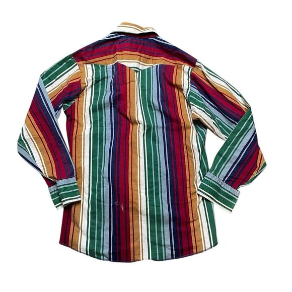 Vintage Panhandle Slim Red and Green Casual Button Down Shirt Size Large - Picture 2 of 10